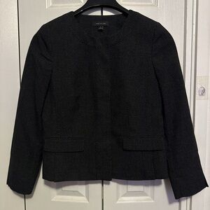 Ann Taylor Black Textured Blazer